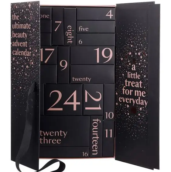 C&H Black Blue Blind Box 24 Box for Gift with Customized Logo and Patterns Mysterious Box