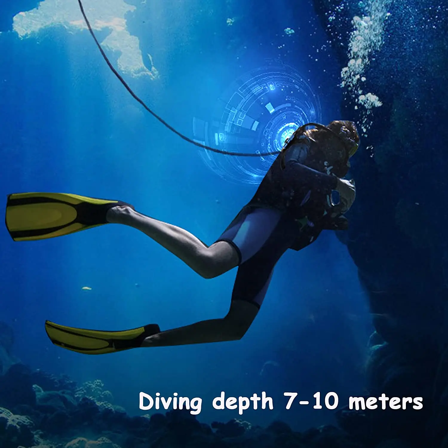 2.7h Scuba Diving Snorkel Equipment Breathing Tube Deep Underwater 12M+ BCD Diving Ventilator Tankless