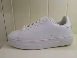 Wholesale China Factory Summer Lace-Up Custom Casual White Canvas Shoes Chunky PU Casual Shoes