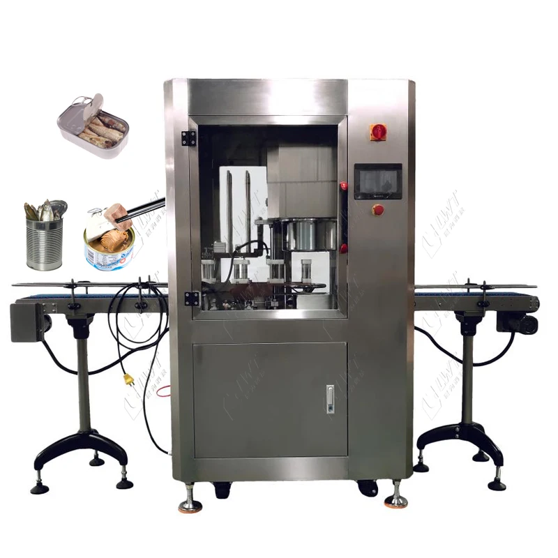 Quality Factory Automatic Aluminum Can Seaming Machinery Canned Food Tuna Tin Can Sealing Machine