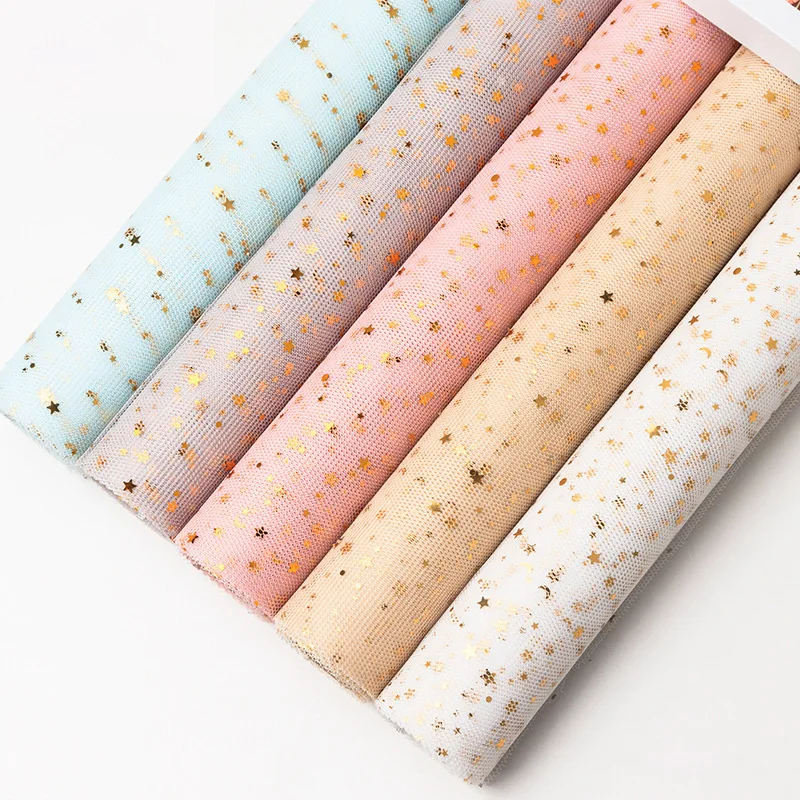 Korean star and moon yarn lollipop bouquet ping pong chrysanthemum diy material package flower paper flower wrapping paper