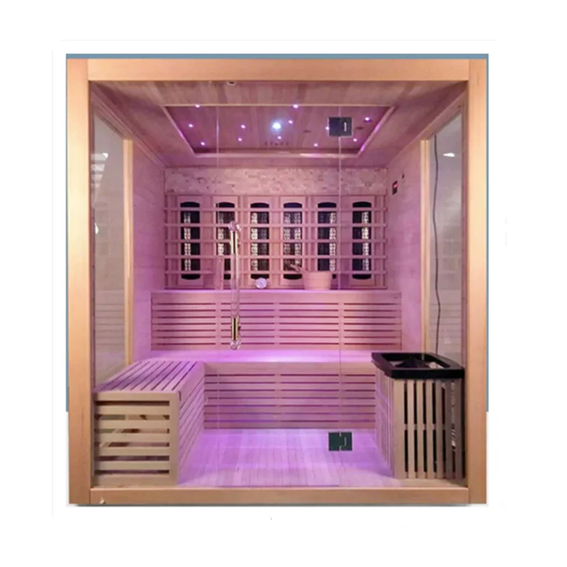 Finland traditional home dry indoor sauna rooms with stove and stone home steam sauna room personal steam shower sauna combo