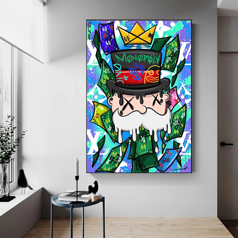 Graffiti Make Money Posters and Pop Street Wall Art Pictures and prints For Home Office Living Room Decor Fashion Wall Pictures