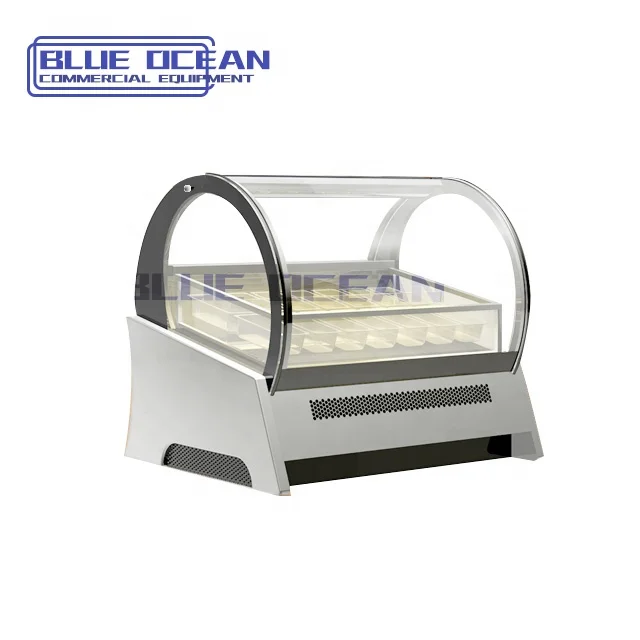 table top gelato display freezer 5 6 7 Pans gelato  batch freezer showcase  ice cream freezer