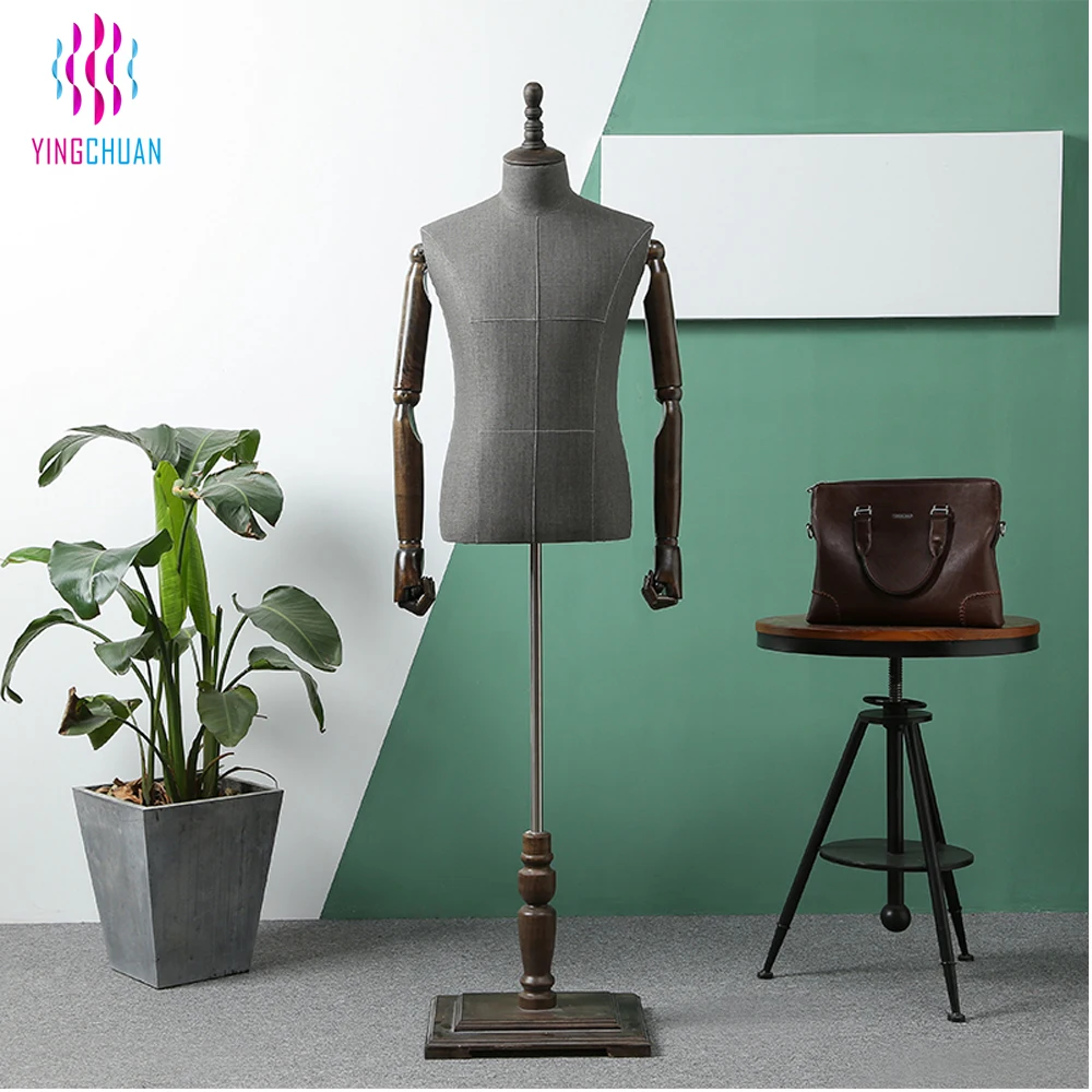 Male fashion fabric display mannequin for garment suit