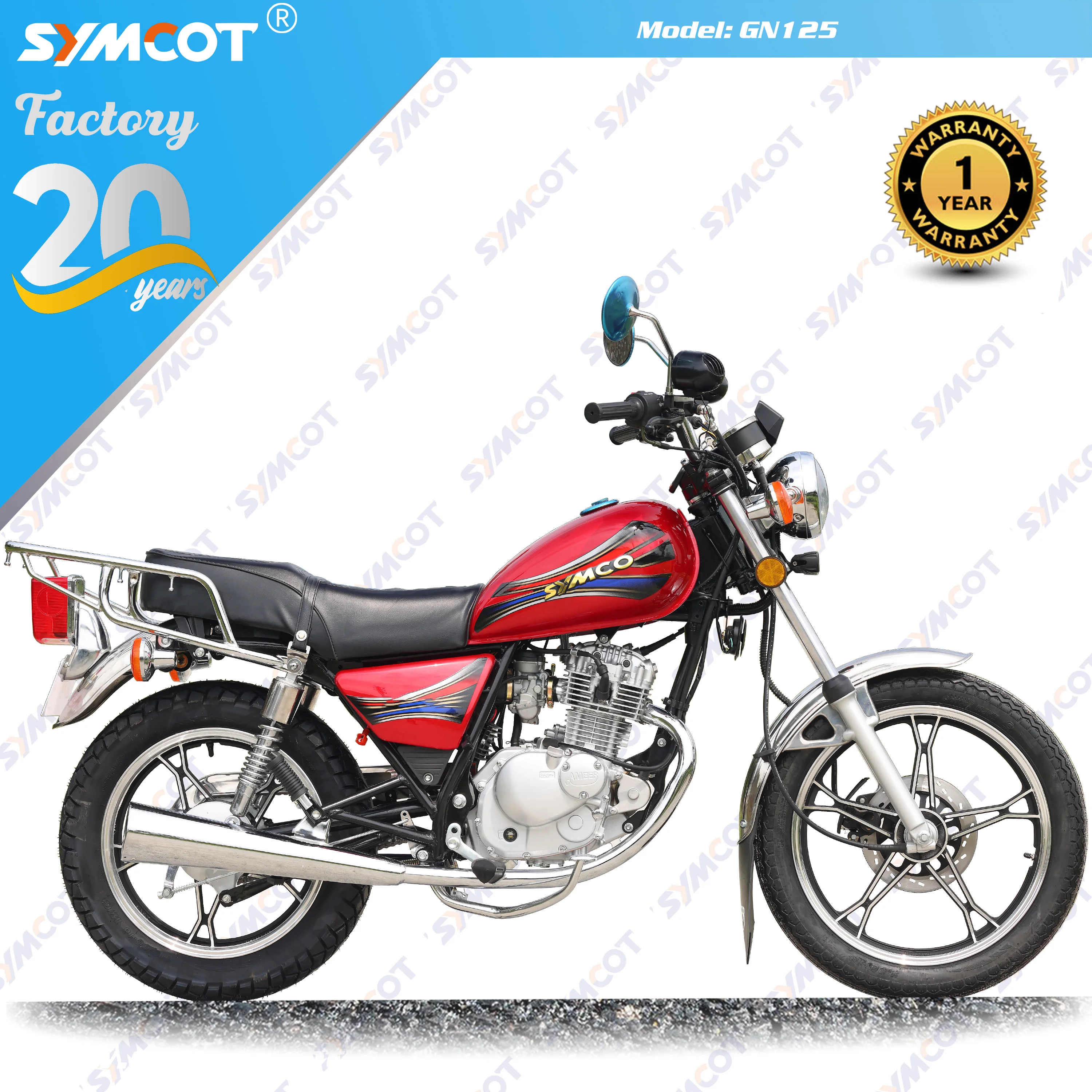 GN125 GN150 original suzukiess GN chopper motorcycle with genuine GS engine using chain and original design for Sudan yemen