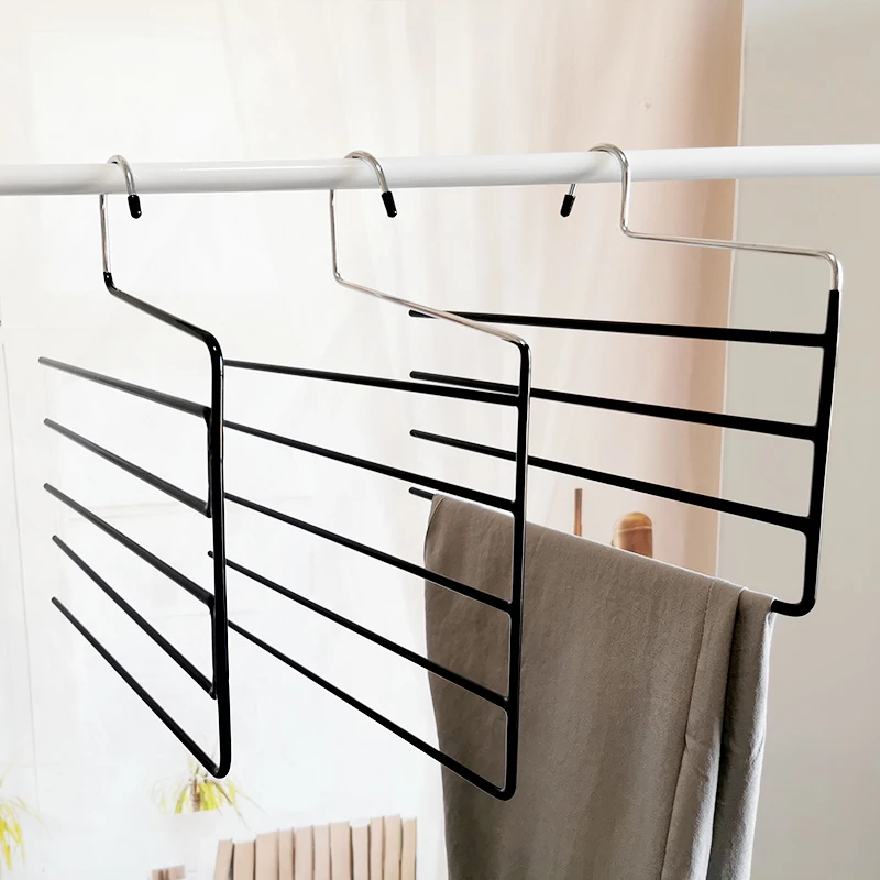 Custom Design 2-5-Layer Metal Hanger Plastic Coated Multifunctional Towel Clothing Tool Rack for Bathroom or Kitchen Use