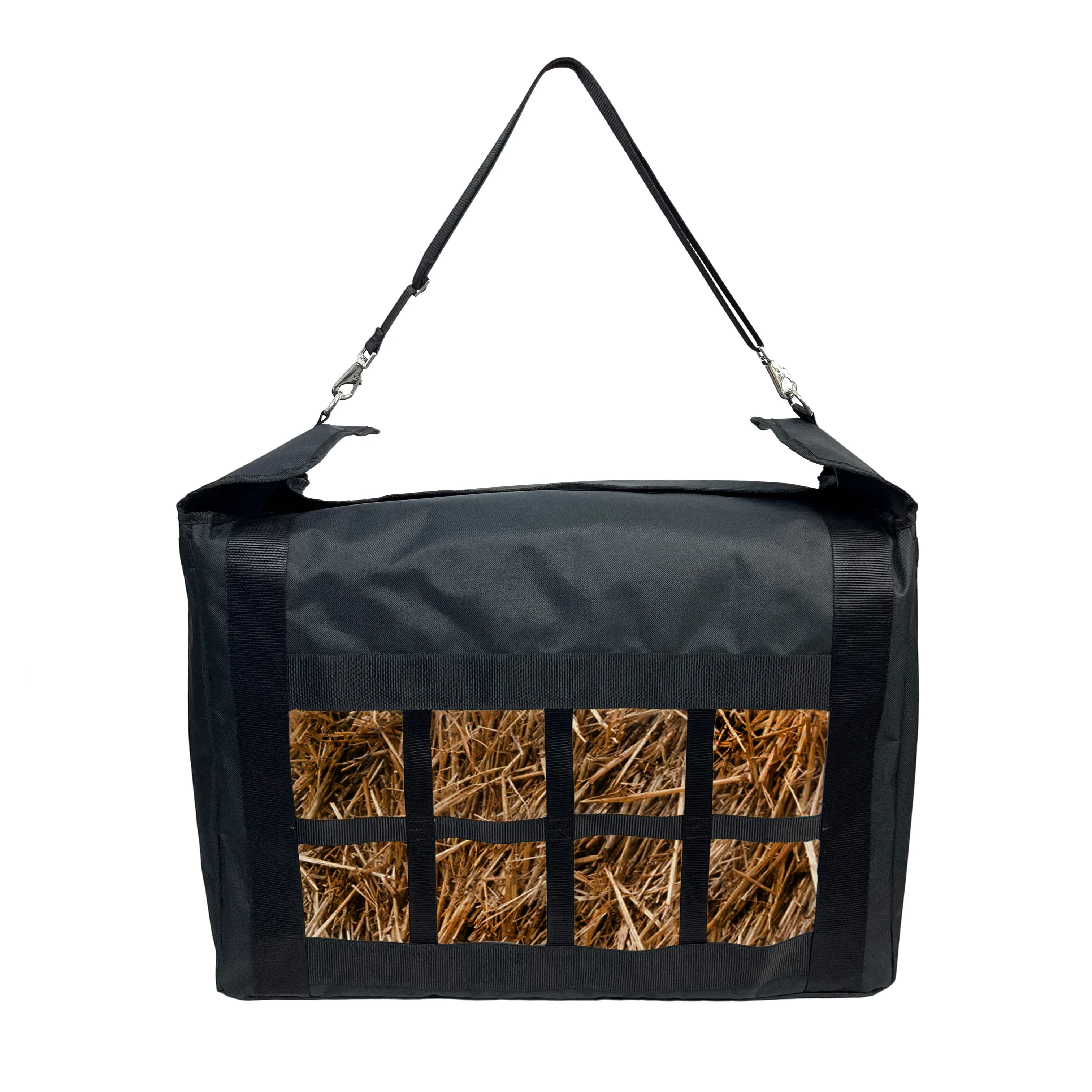 Wholesale Heavy Duty Feeder Tote Bags Horse Feeding Bag Large Slow Feed Horse Hay Bags With Adjustable Carry Strap