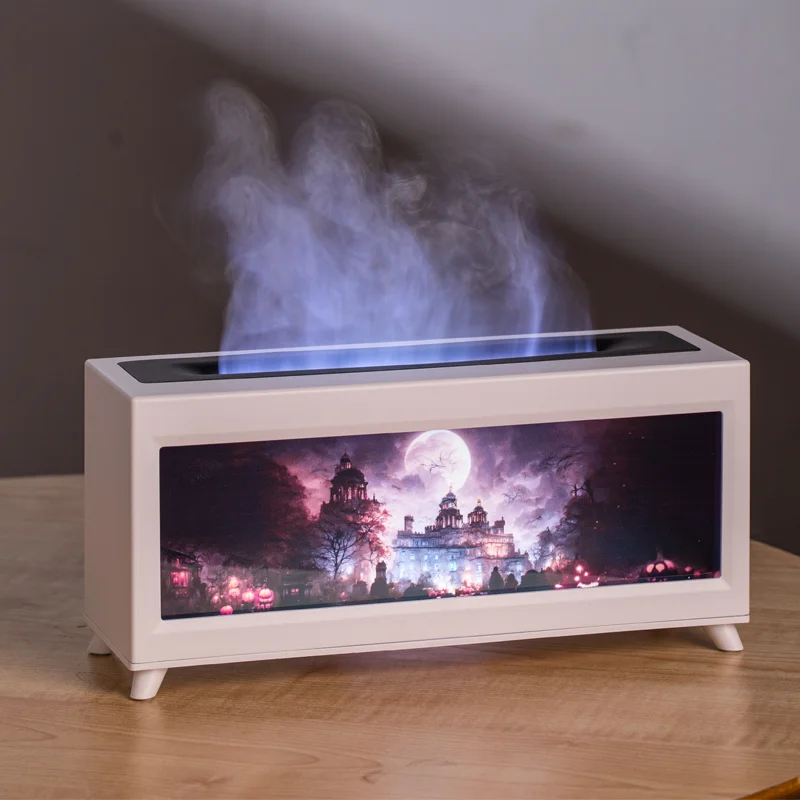 Castle Pattern Colorful Portable Aroma Desktop Humidifiers Diffuser with Remote Control