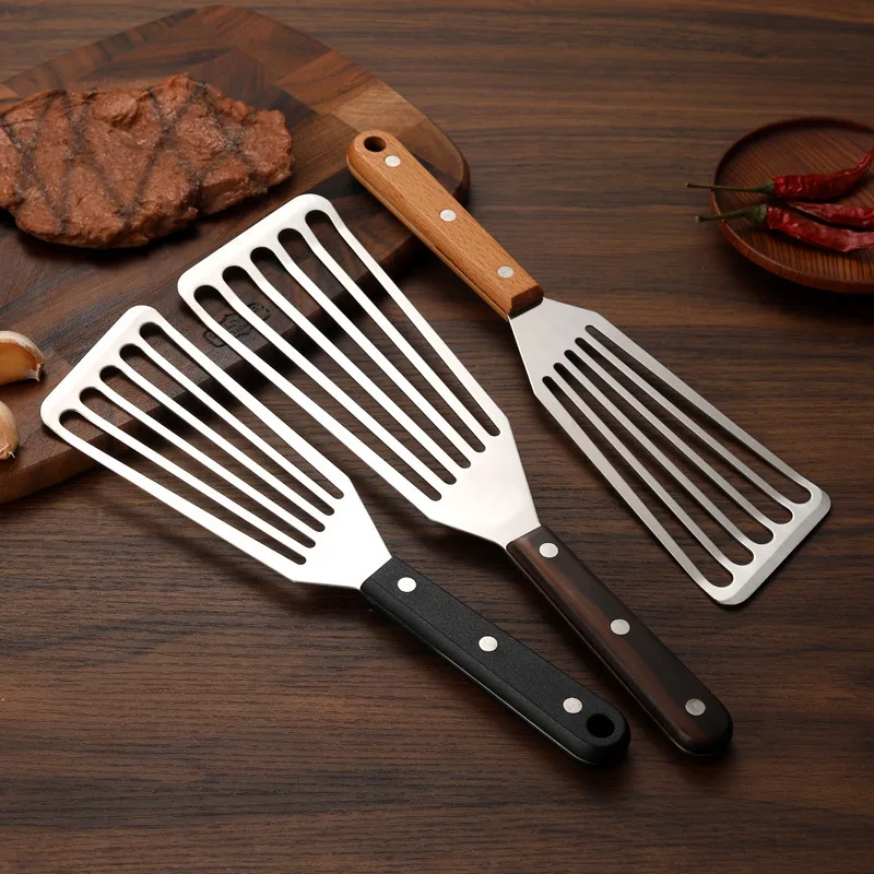 Steak Shovel Stainless Steel Multi - Function Kitchen Baking Confectionery Pancake Cooking Tools With Oil Leakage