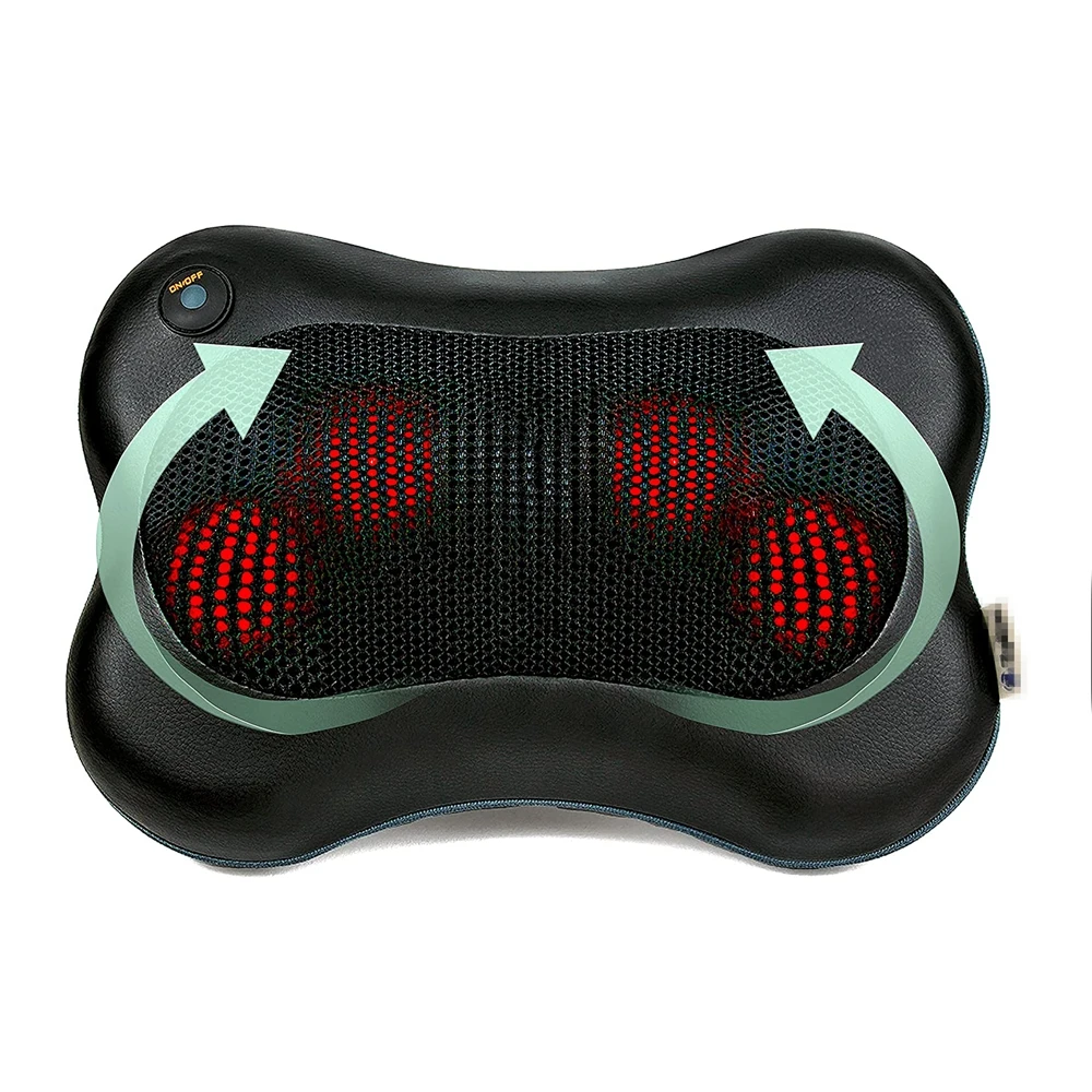 Relaxation car & home Massage Pillow Vibrator Electric Shoulder Back Heating vibrating wireless travel Neck Massager