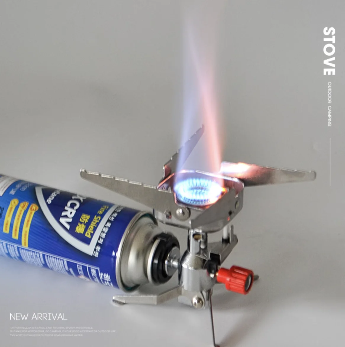 Outdoor Mini Portable Camping Gas Stove Folding Camping Stove Applicable to Long Gas Tank