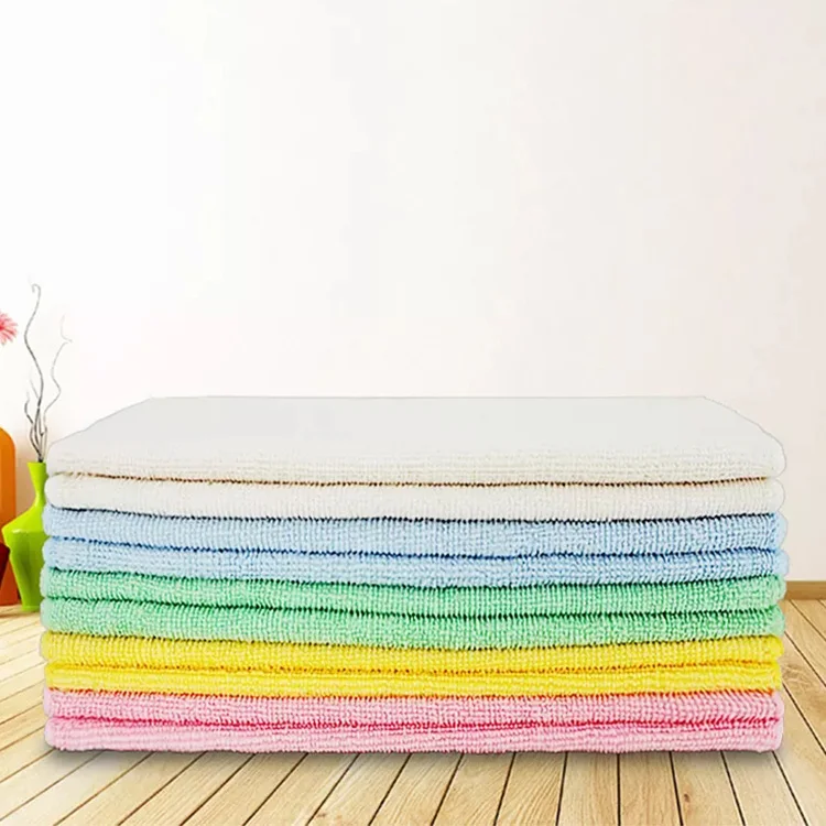 China Super Absorbent Towel Color Household Kitchen Cleaning Cloth Microfibra Towel Wholesale
