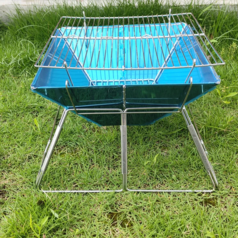 Alocs Factory Wholesale Space Saving Hiking Outdoor Portable Folding Oven Camping BBQ Grill Carbon Stove