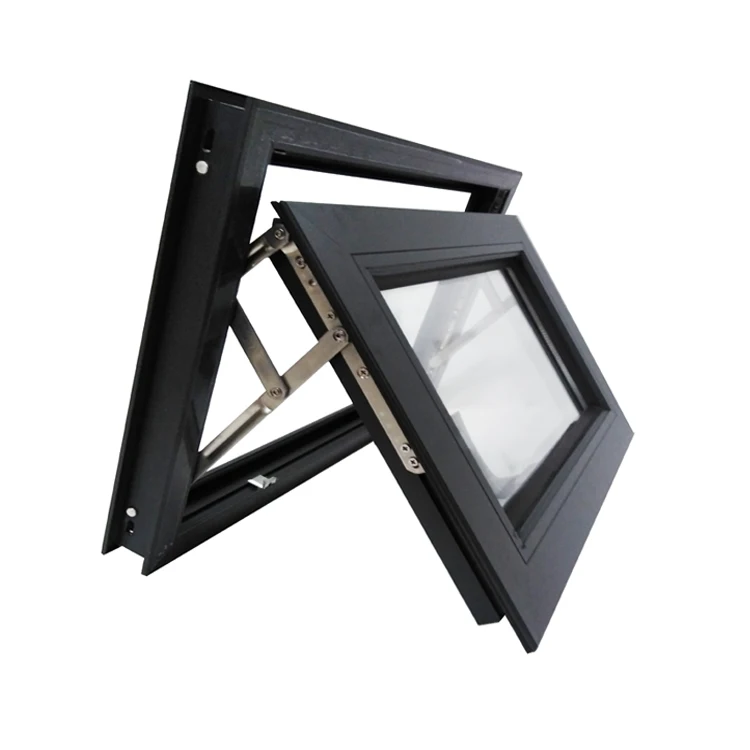 Acrylic Panes PVC Top Hung Windows Opener Awning Window Design