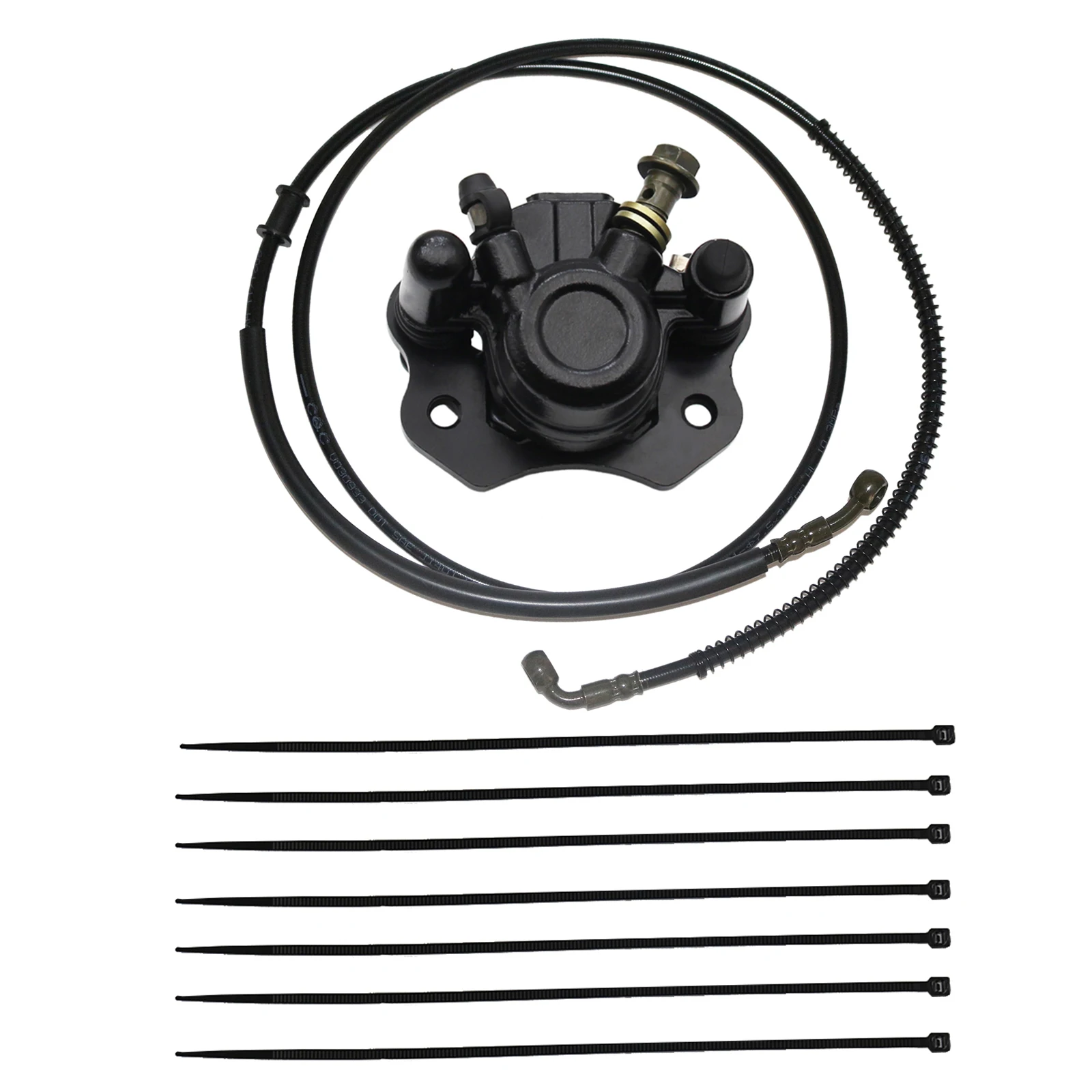 Braided Hydraulic Brake Hose Line Pipeline with Brake Front Rear Caliper For Chinese GY6 Scooter ATV Dirt Bike Go Kart