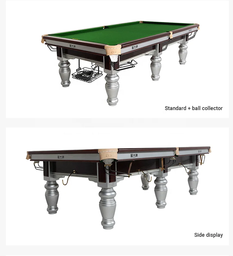 Star steel cushion Superior Chinese pool table XW117-9A(silver) factory supplier with best table price