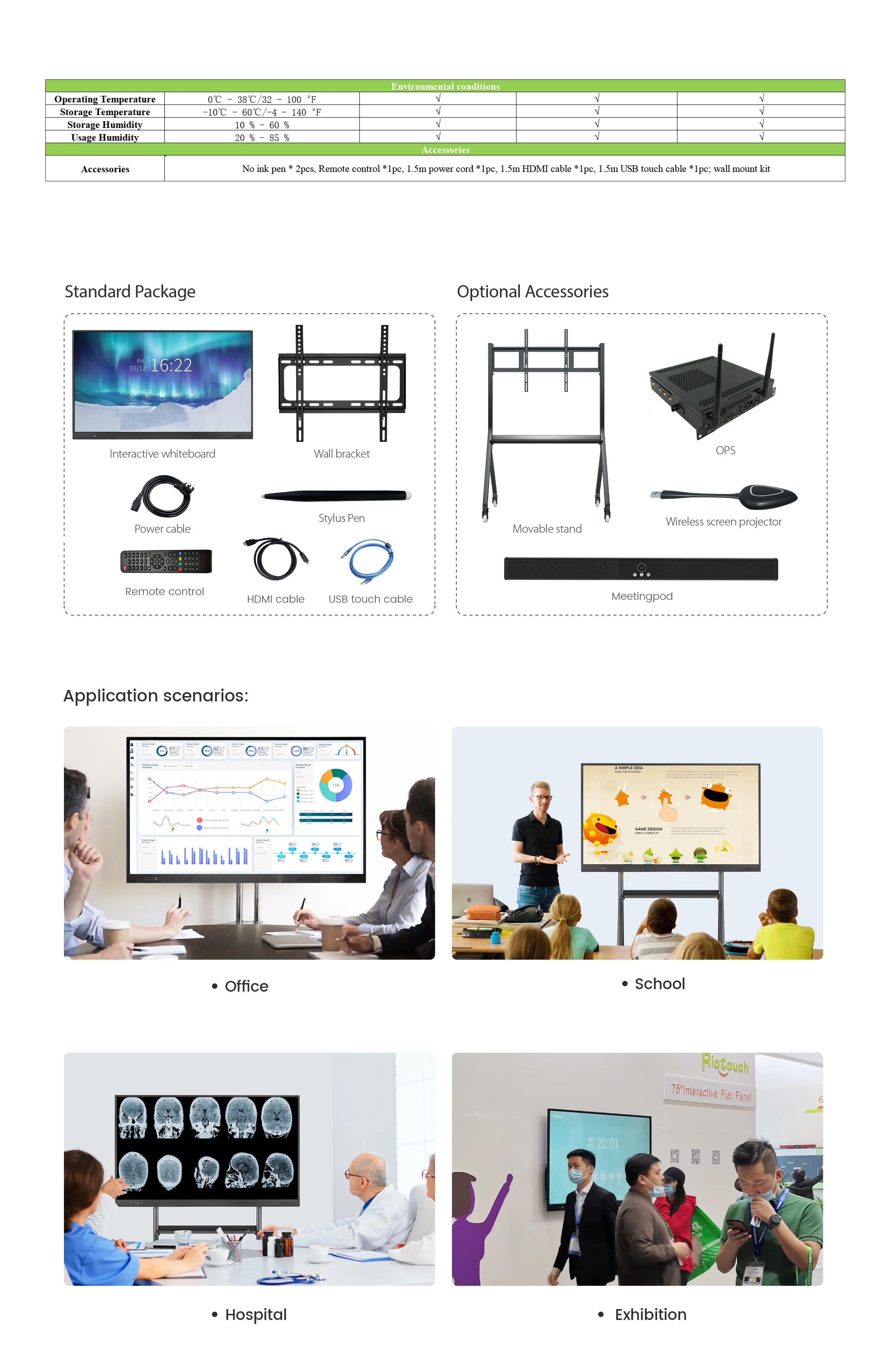 Riotouch Factory 4K Android Dual system Touch Smart board for school teaching education interactive panel