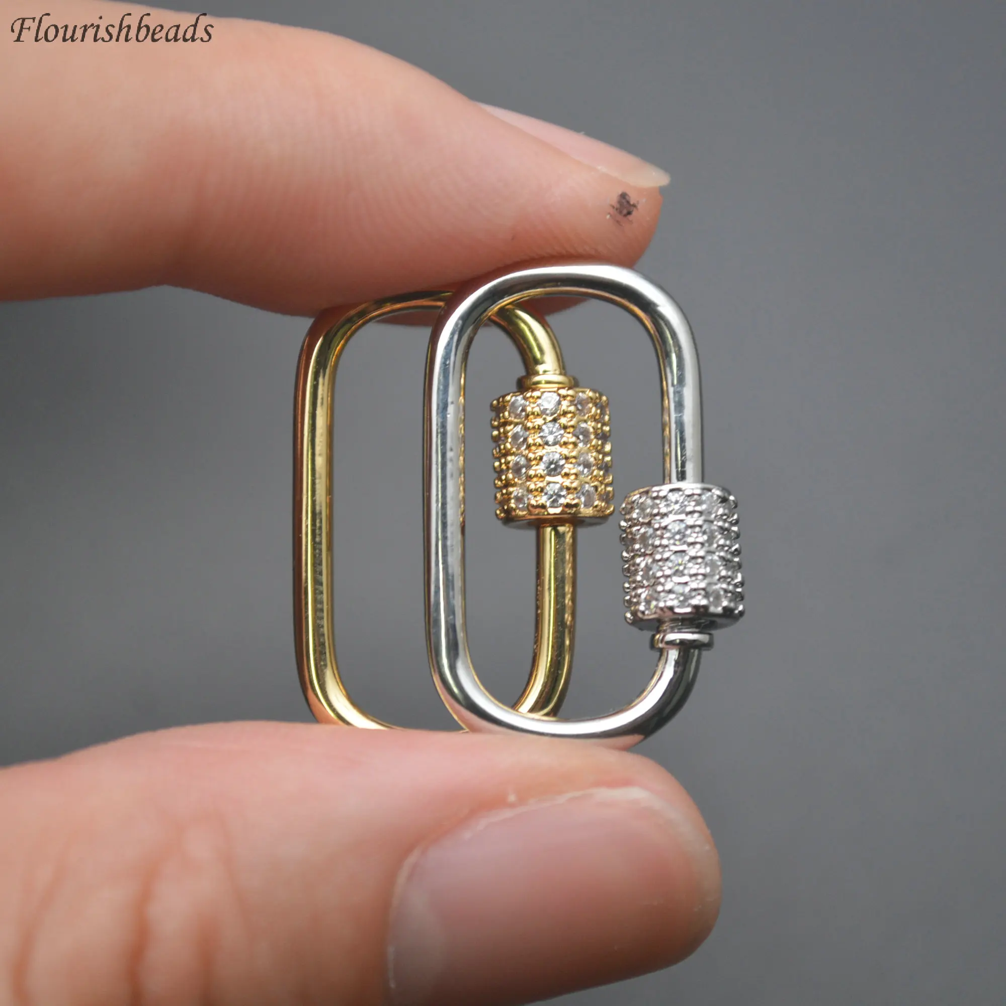 Big Size Square Shape Brass Metal Gold Silver Plating Necklace Clasps Alloy Material for Women Men Jewelry Accessories