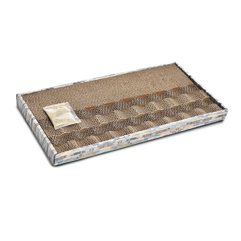 High Quality Cheap Corrugated Cat Scratcher Built-In Catnip Cardboard Toy Cat Scratch Board