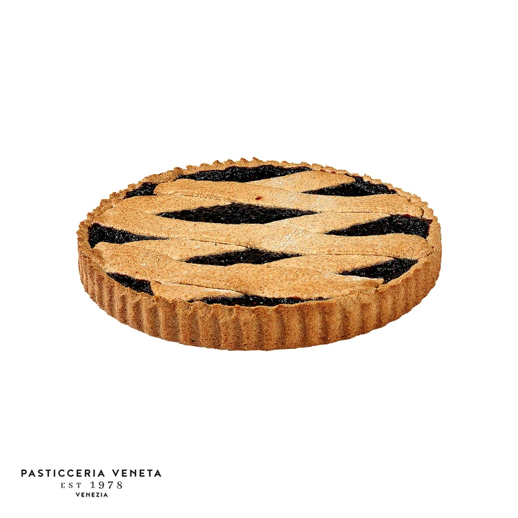 Pasticceria Veneta Frozen Baked Italian Spelt Flour Integral Vegan Tart With Berries Jam Happy Chocolate Birthday Cake Cream