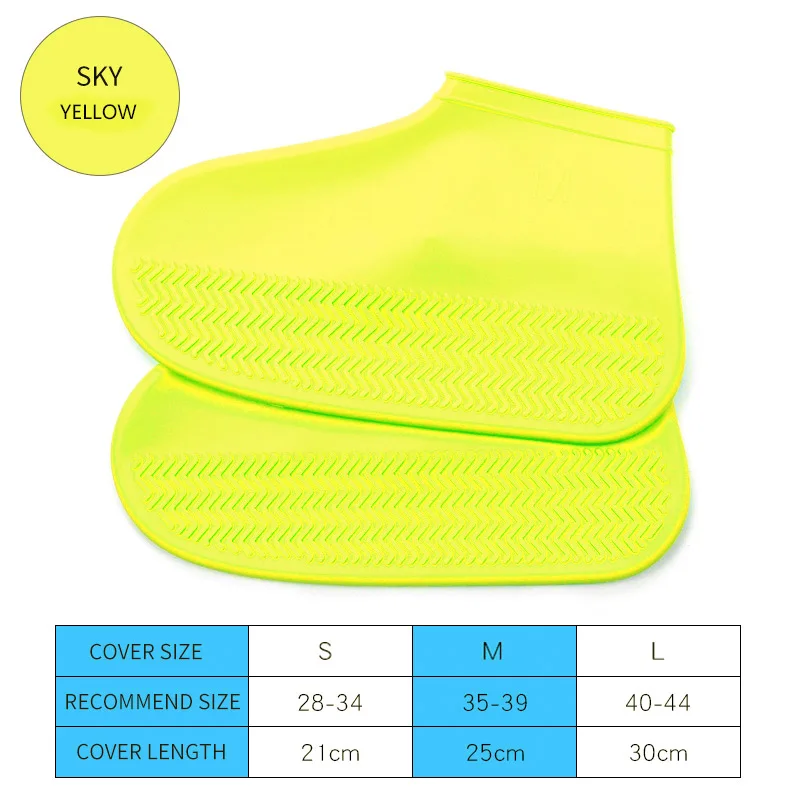 Boots Waterproof  Silicone Material Unisex Shoes Protectors Rain Boots for Indoor Outdoor Rainy Days Reusable