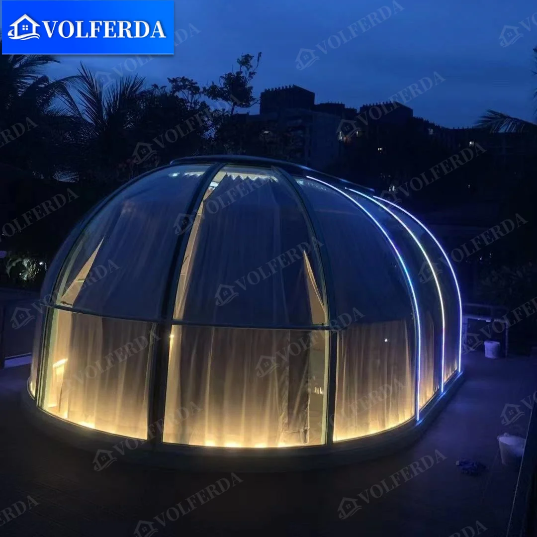 2023 New Design Polycarbonate Transparent Bubble Tent Polycarbonate Star House Clear PC Dome Room