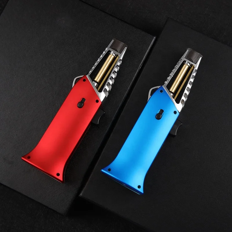 Gf-928A Handheld Refillable Proof Gas Jet Butane Torch Cigarette Lighter For Kitchen