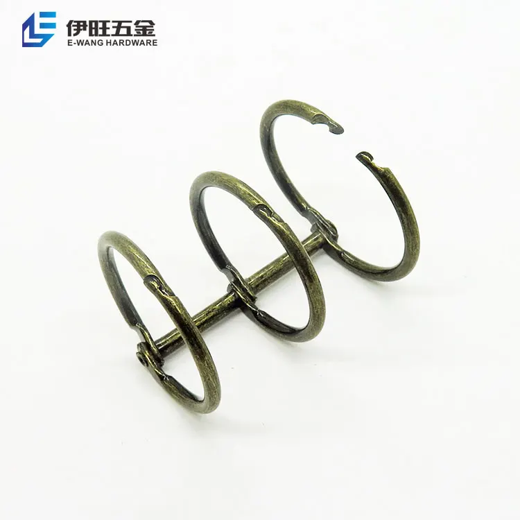 YIWANG Hot Sell Stationery Mini 3 Ring 1 Inch Table Calendar Ring Binder Clip