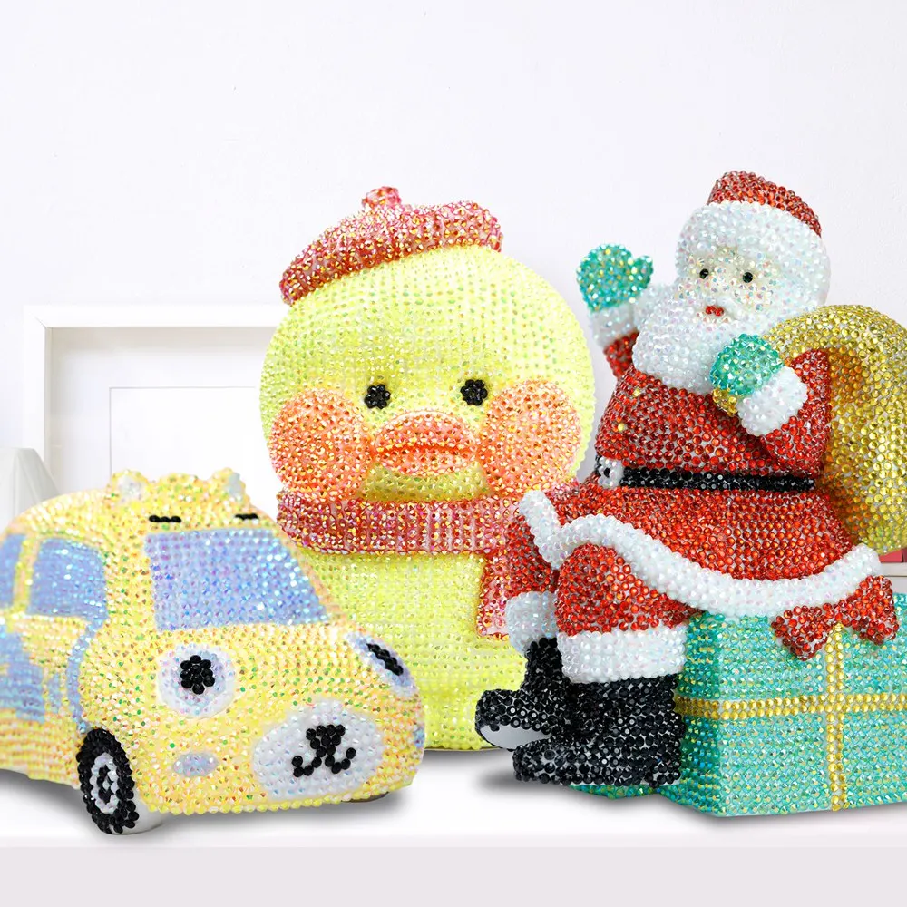 Factory Direct DIY Cartoon Diamond Painting Doll For Kids Saving Pot Mosaic Embroidery Rhinestone Doll Great Gift Desktop Decor