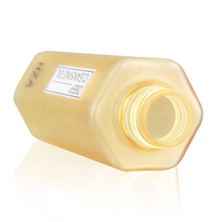 Gold hexagon matte plastic Hair oil applicator bottle Wholesale hair oil bottle  hair oil pet bottle150ml