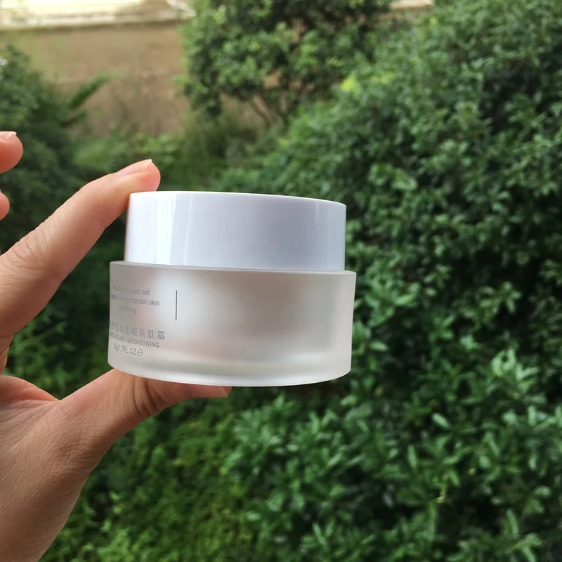 cosmetic packing 50ml 60ml matte frosted cream jar matte black 2oz acrylic double wall plastic jar for skin care