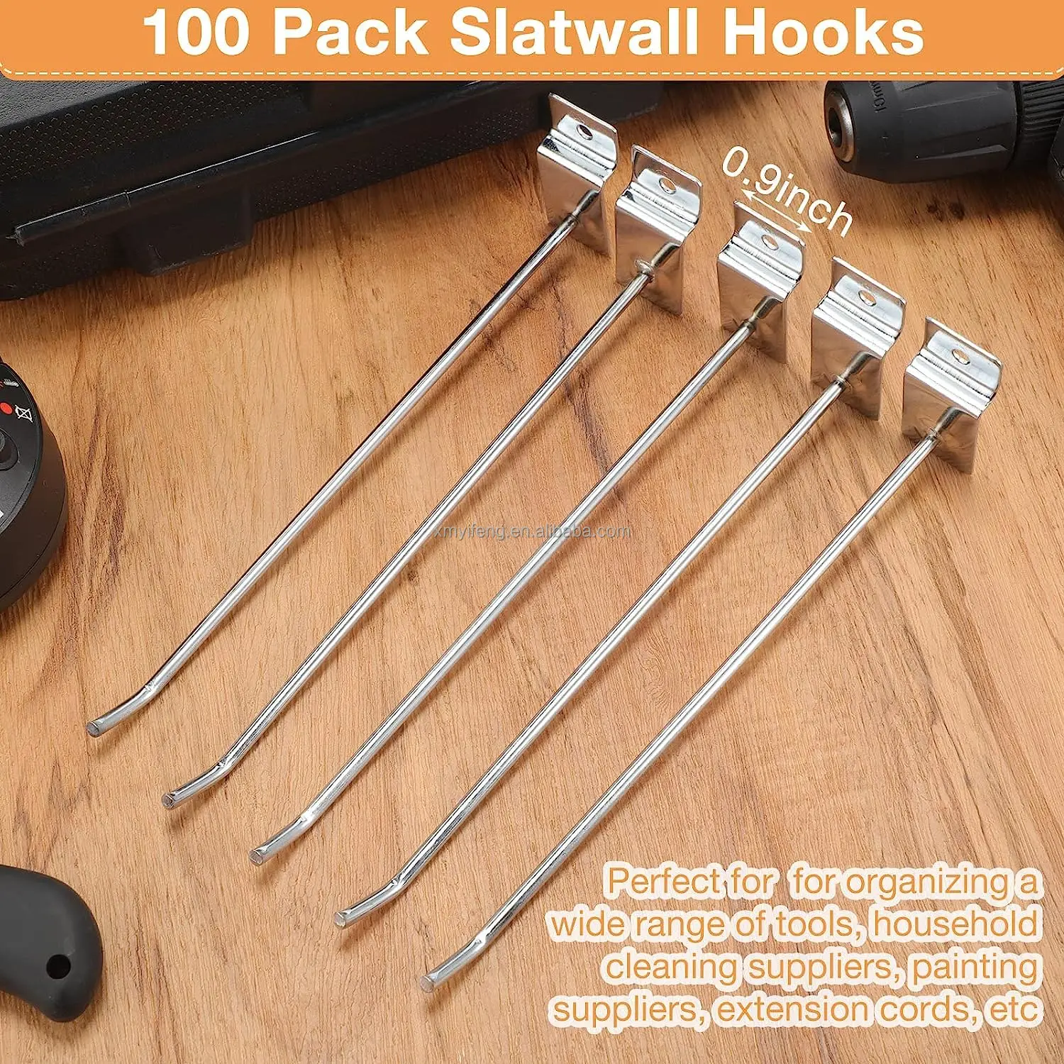 Metal garment Special design security slatwall hook chrome hooks for supermarket display