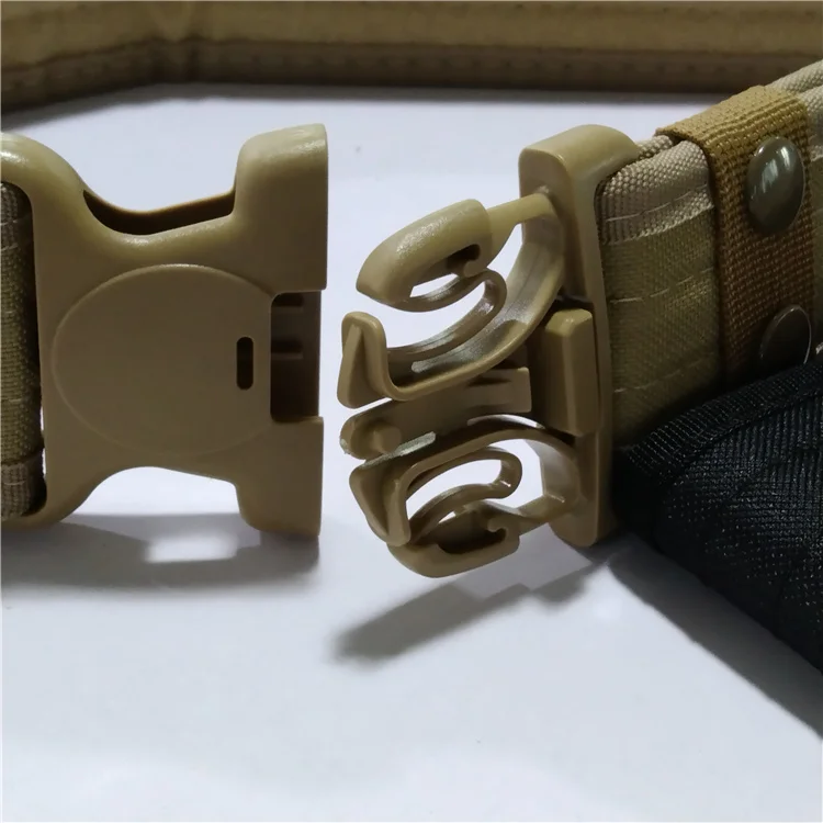 
Made in China High Quality 130cm 600D Oxford Cloth Nylon Camouflage Plastic Buckle Military Belt Tactical Police Duty Belt 