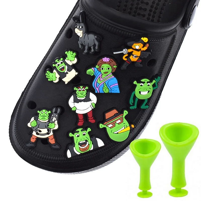 shrek croc charms green ears wholesale in stock croc shoe charms shrek