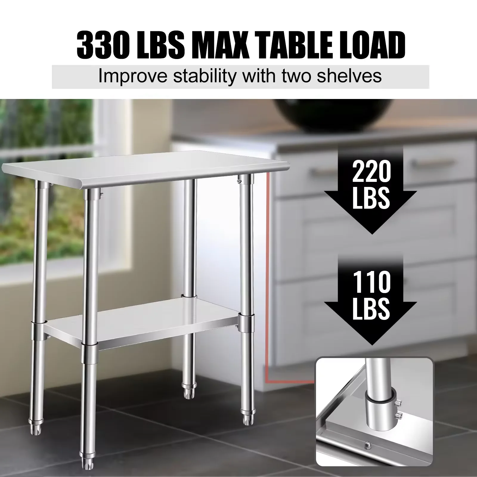 New Technology Kitchen Worktable Stainless Steel Industrial Custom Workbench With Cheapest Price