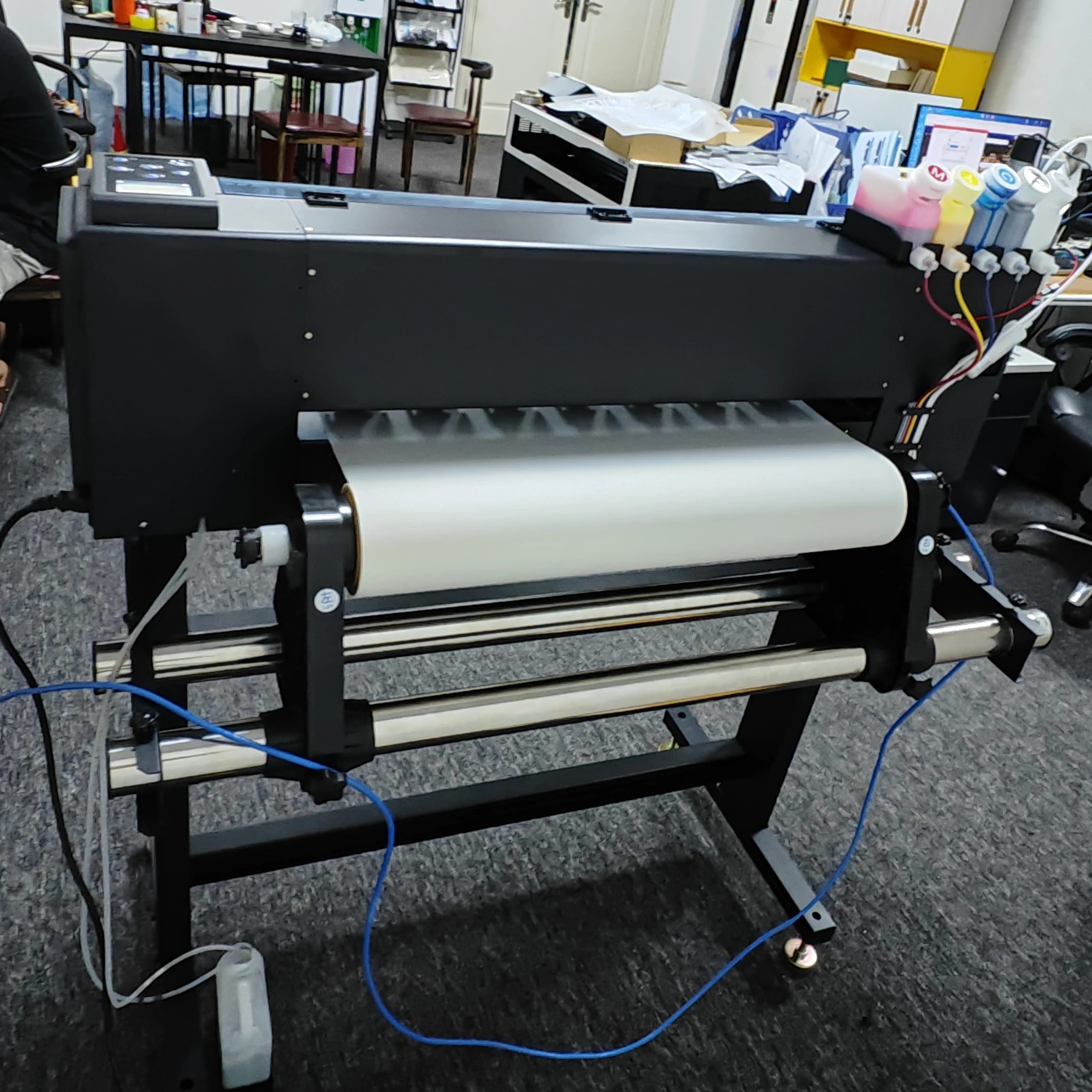 60CM Dtf Digital Tshirt Label Logo Transfer Printer with Two I1600 Printhead Machine for T-shirt Clothes Garment Small Business