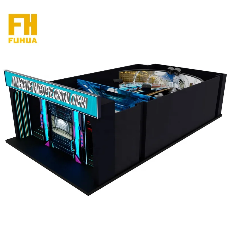 3d 7d 9d Rail Cinema Motion Platform 180 Degree Reality  Immersive 3d Naked Eye Arc Screen Orbital Cinema