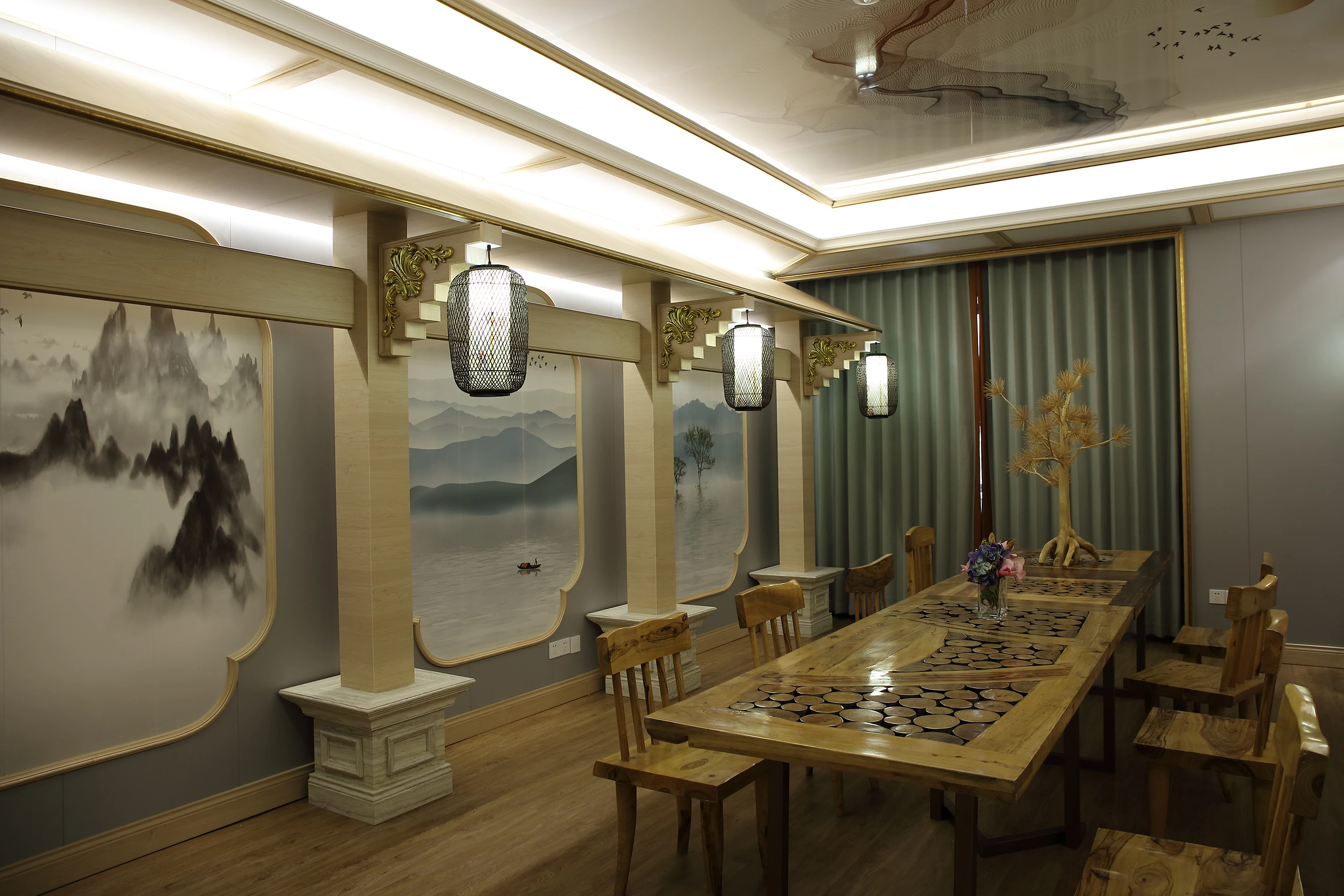 Interior Building Material Waterproof WPC wall panel 160mm skirting line