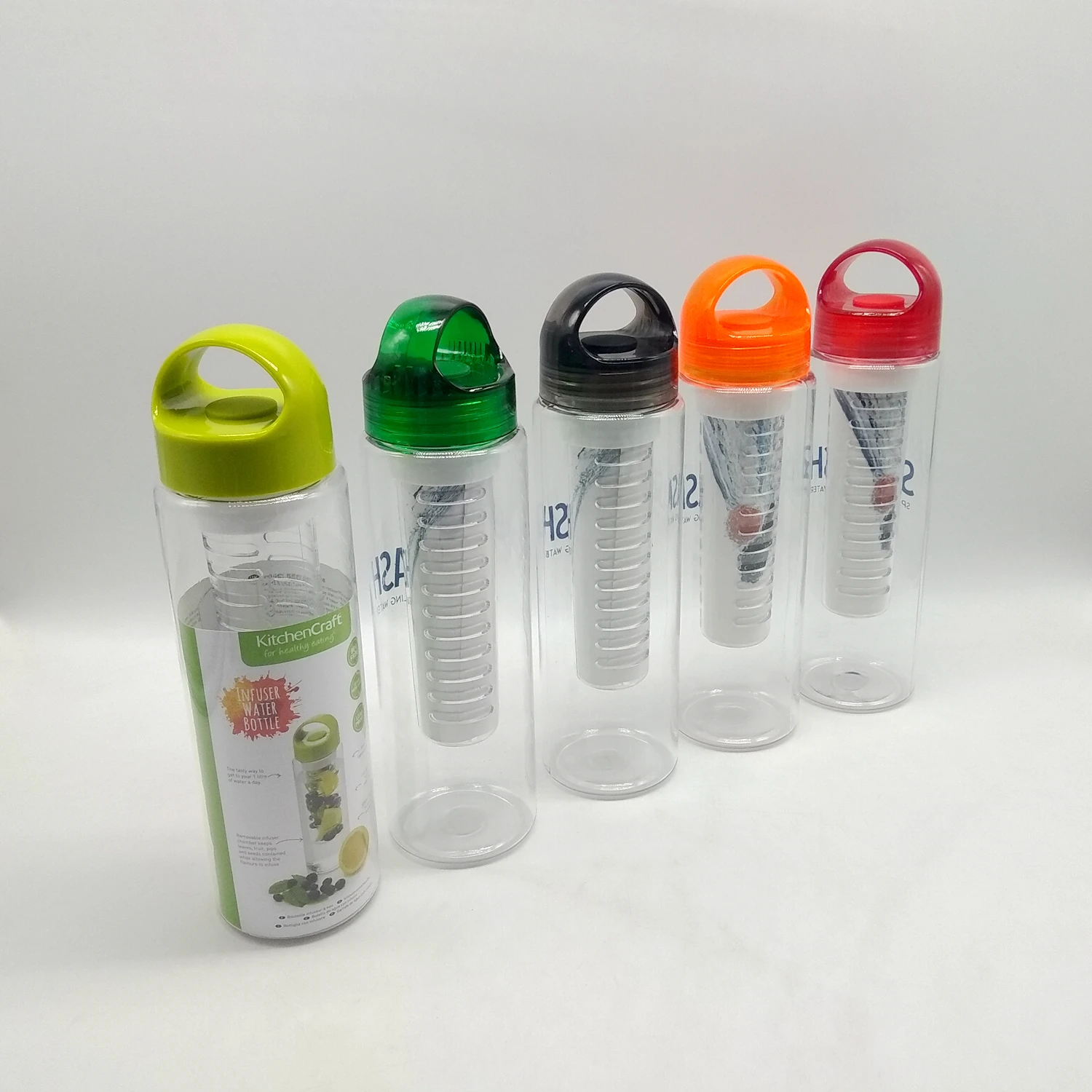 Fitness Outdoor Sports Water Jug with Time Marker Large Plastic Motivational Water Bottle  Leakproof Tritan BPA Free