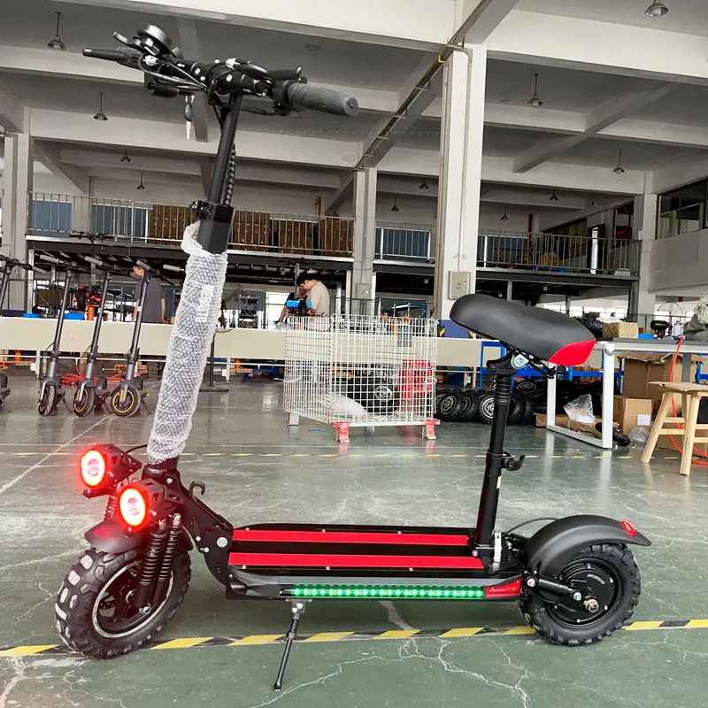 US Warehouse Off Road Waterproof High Speed Long Range 48V 10Ah 23Ah Wide Tire Fast Electric Scooters Powerful Adult 1200w