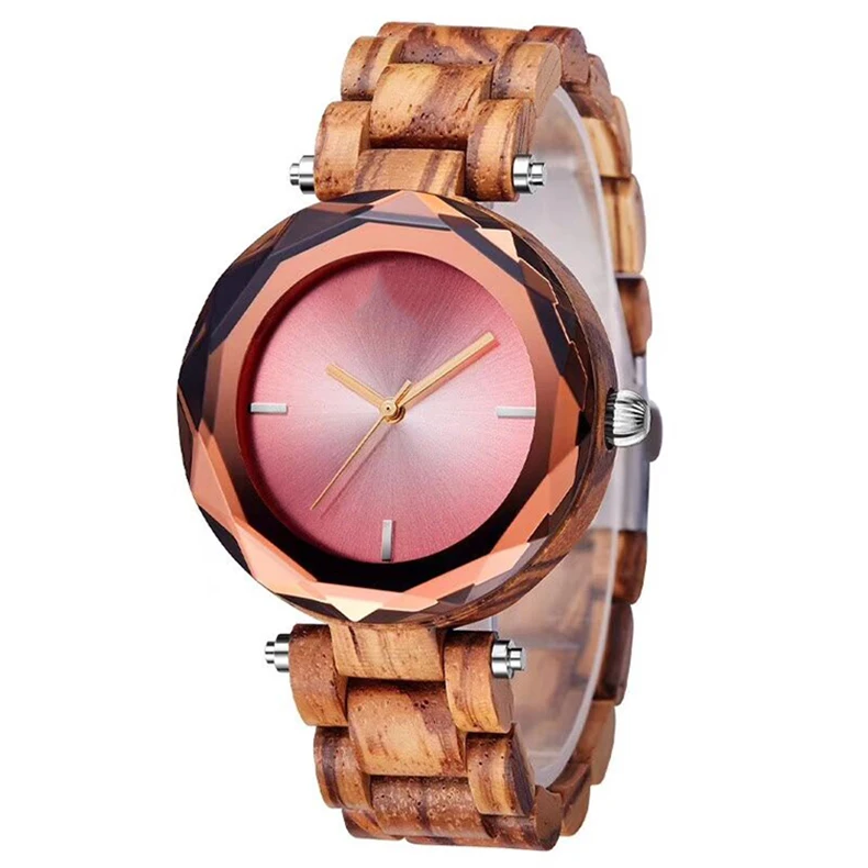OEM Ladies Fashion Hot Products Wood Wrist Watch  Women Luxury Minimalist Wooden Wrist Watches quartz watch