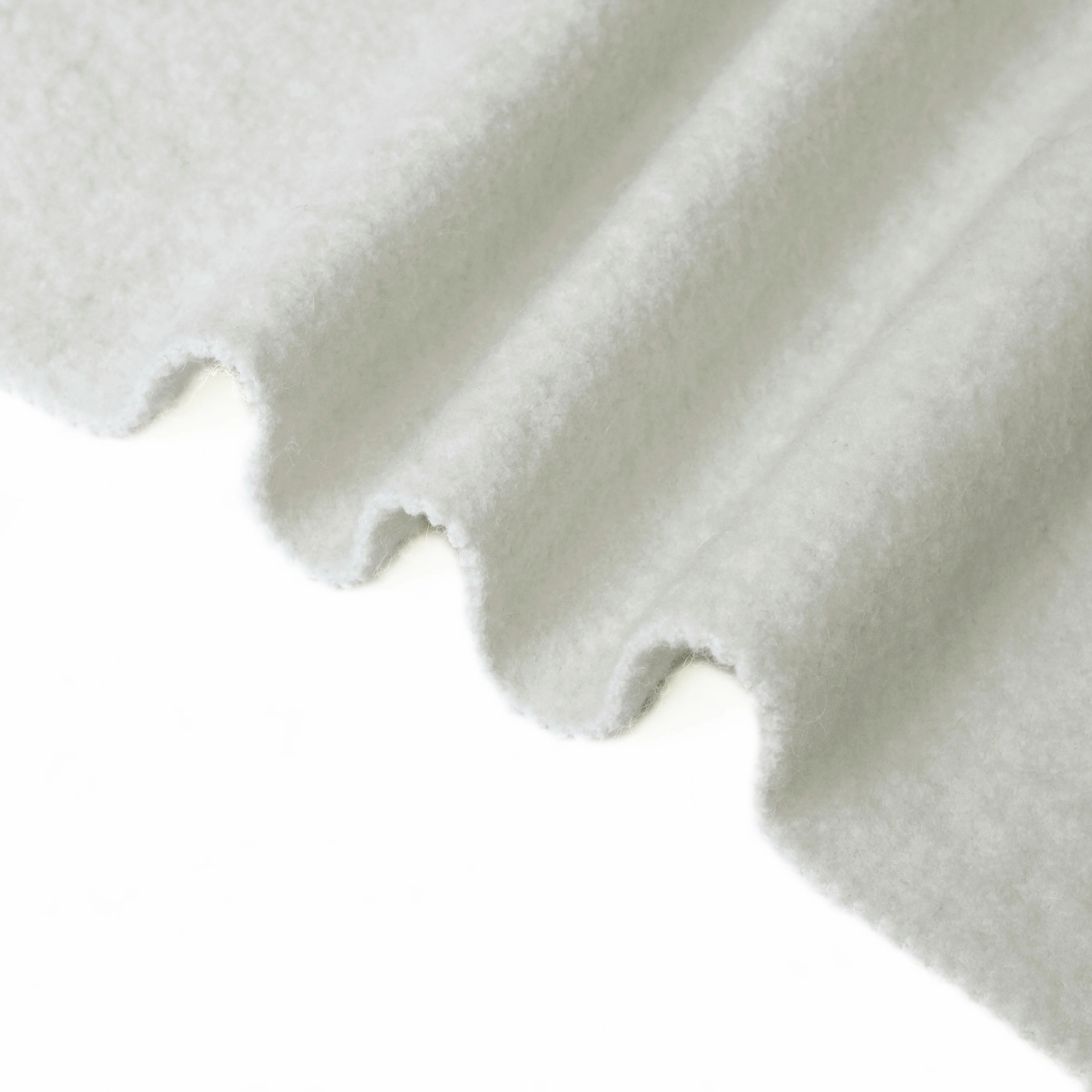 24 New Arrival High Quality Brand Fashion Pure White Woven Double Faced Alpaca Merino Wool Tweed Fabric for Overcoat Suit Dress