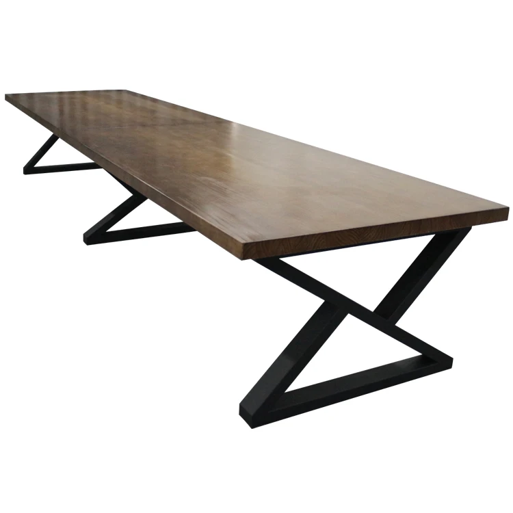 Custom High Quality Metal Desk Feet Metal Furniture Base Stainless Steel Iron Large Table Leg Conference Table Frame