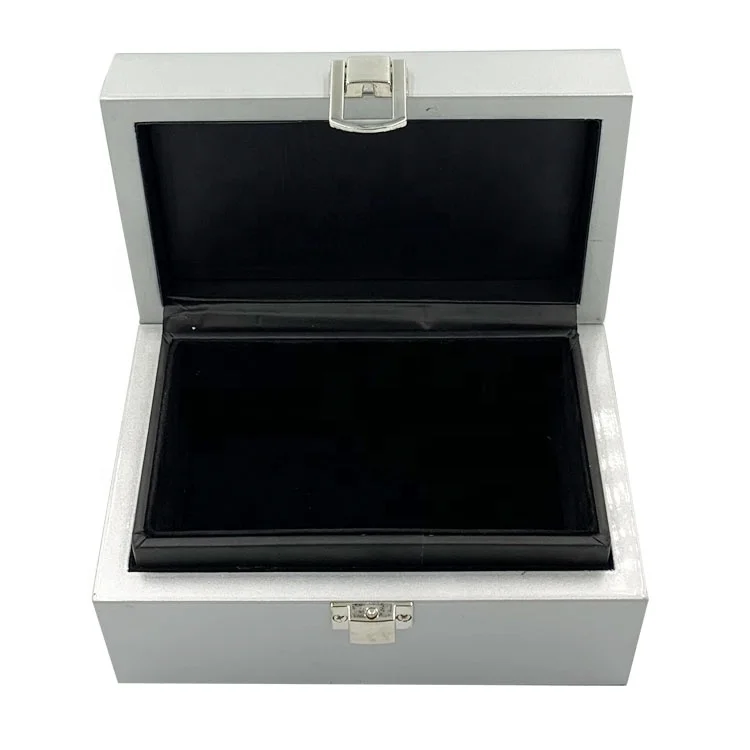 new design silver carbon fiber luxury wooden blocking car key box