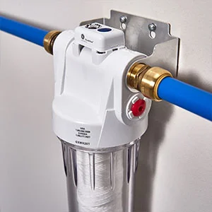 Standard 20 inch clear color 3/4 NPT on the inlet and outlet Water Filter Cartridge Housing with Cape