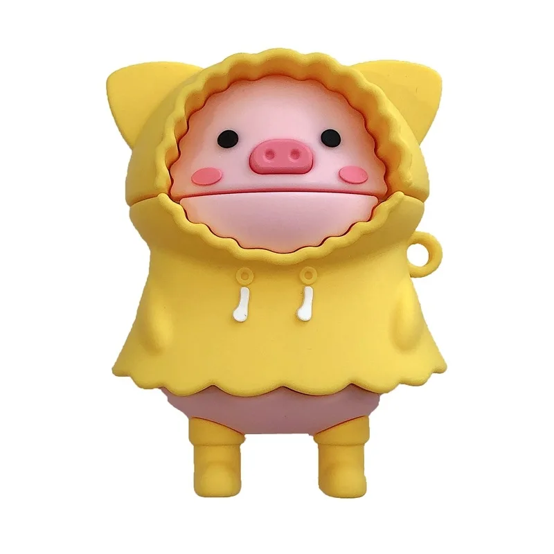 
3d headphone case for airpods case silicone anime cartoon earphone/earpods cover for apple airpods1 /2 case keychain 