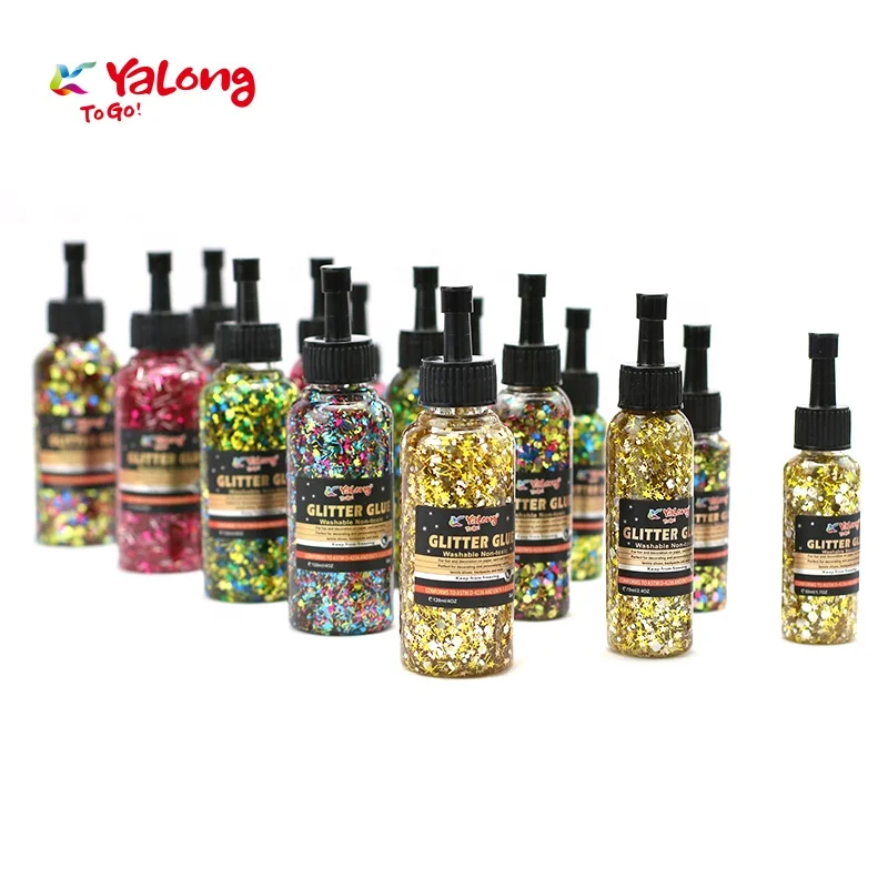 DIY Handwork Gold-dust Glitter Liquid Glue 50/70/100/120 ml 6 Colors Mix Gold