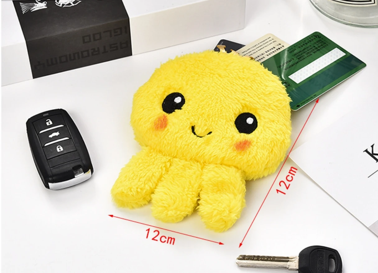 Best-Selling Funny octopus Soft Plush Keychain Wallets  Cartoon Anime octopus Coin Purse Wallets Keychain Toys Couples Pendant