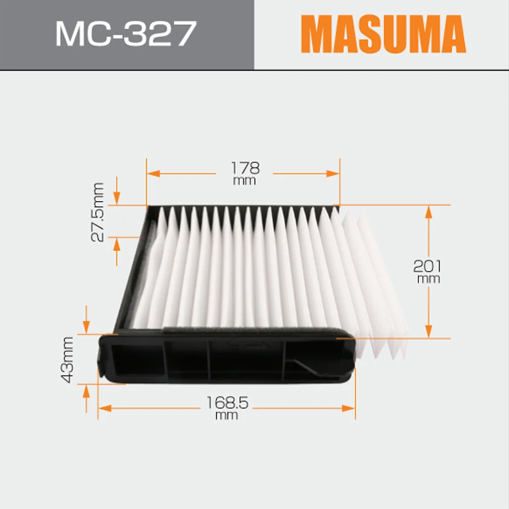  MC-327 MASUMA поставщик Китай высокое качество авто угольный фильтр воздушный для японских